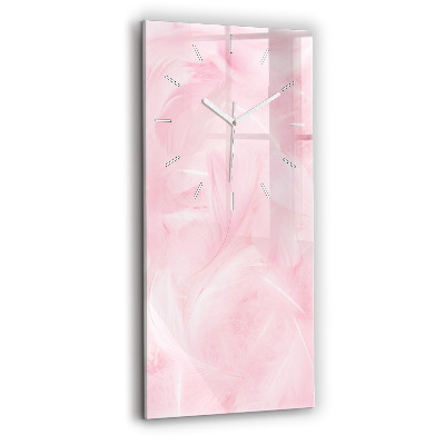 Vertical wall clock Feathers – abstract