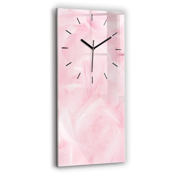Vertical wall clock Feathers – abstract