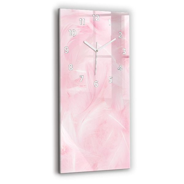 Vertical wall clock Feathers – abstract