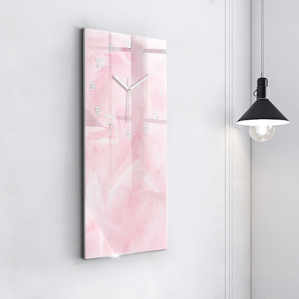 Vertical wall clock Feathers – abstract