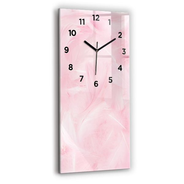 Vertical wall clock Feathers – abstract