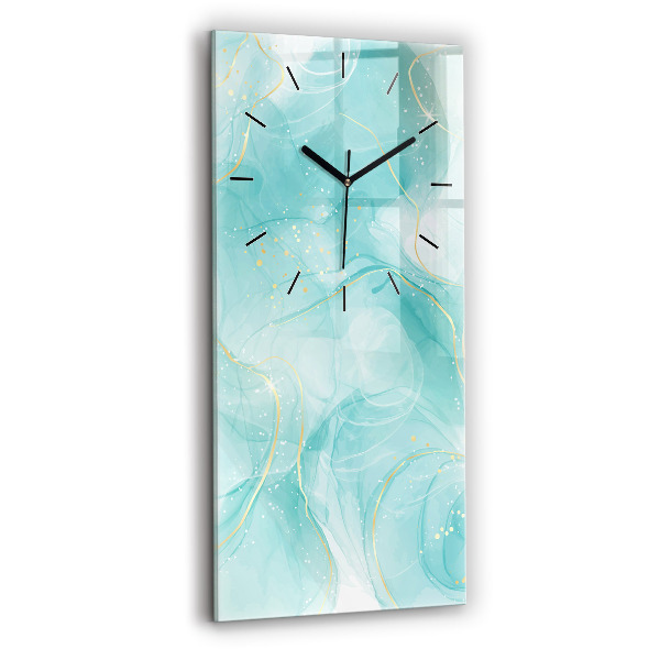Vertical wall clock Abstract marble