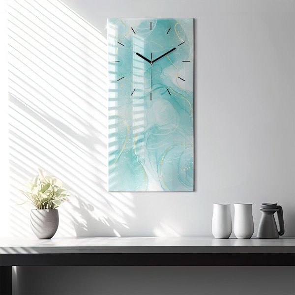 Vertical wall clock Abstract marble