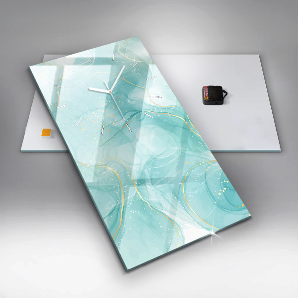 Vertical wall clock Abstract marble