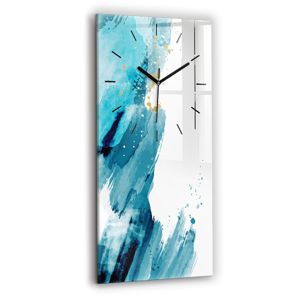 Vertical wall clock Brush strokes