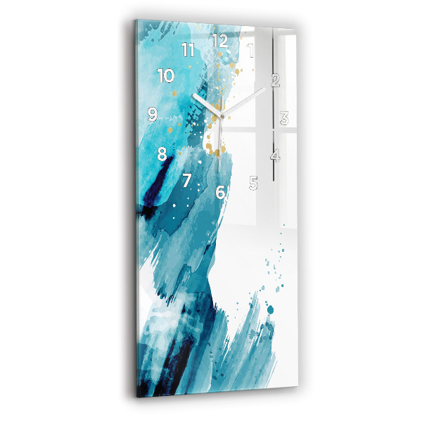 Vertical wall clock Brush strokes