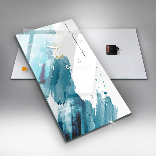 Vertical wall clock Brush strokes