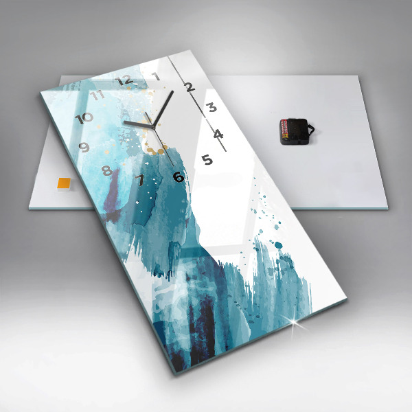 Vertical wall clock Brush strokes