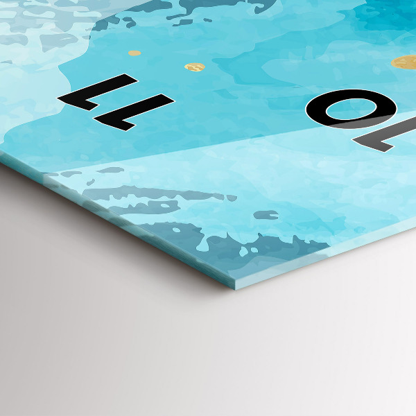 Vertical wall clock Brush strokes