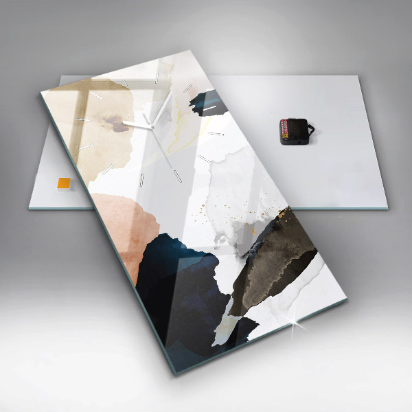 Vertical wall clock Abstraction spots