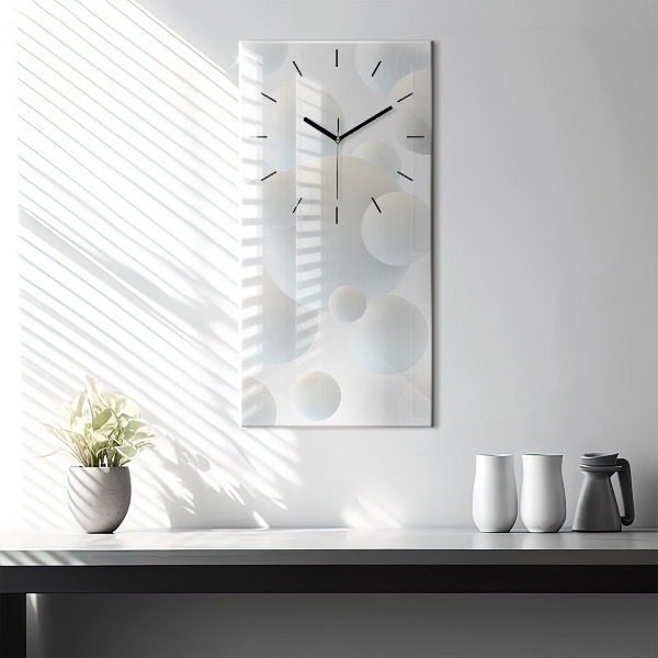 Vertical wall clock Balls abstract