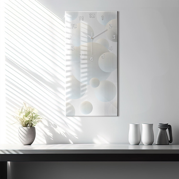 Vertical wall clock Balls abstract