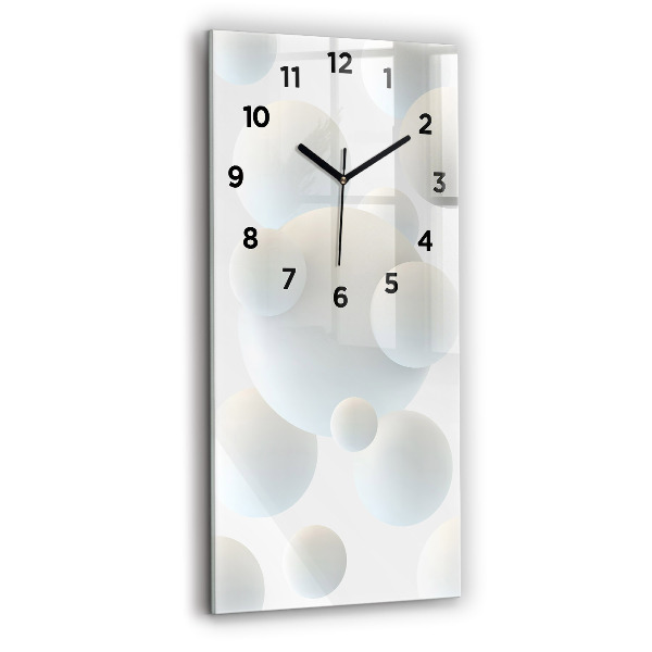 Vertical wall clock Balls abstract