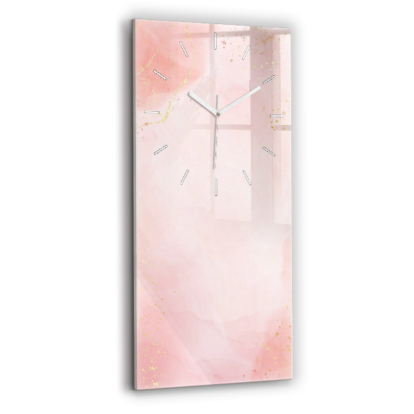 Vertical wall clock Pink marble