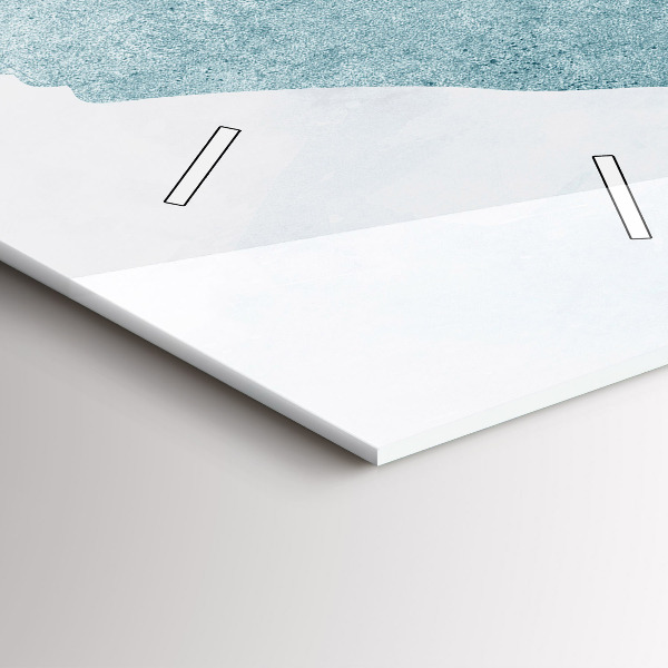 Vertical wall clock Abstract whale