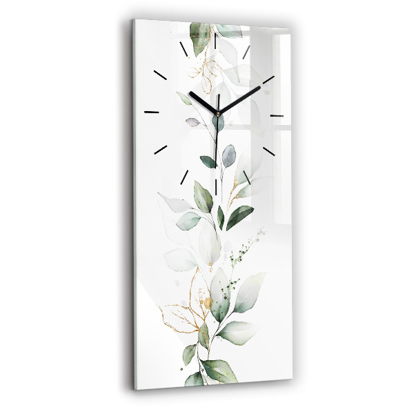 Vertical wall clock Abstraction leaves