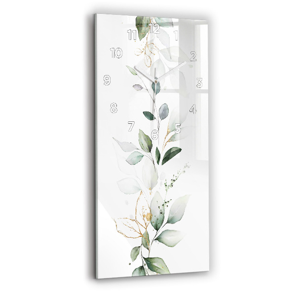 Vertical wall clock Abstraction leaves
