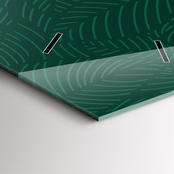 Vertical wall clock Leaf pattern