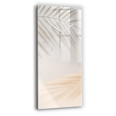 Vertical wall clock Creamy abstraction