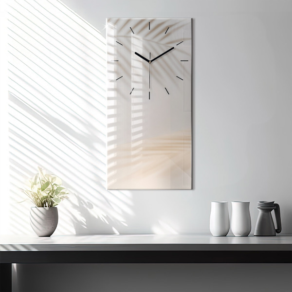 Vertical wall clock Creamy abstraction