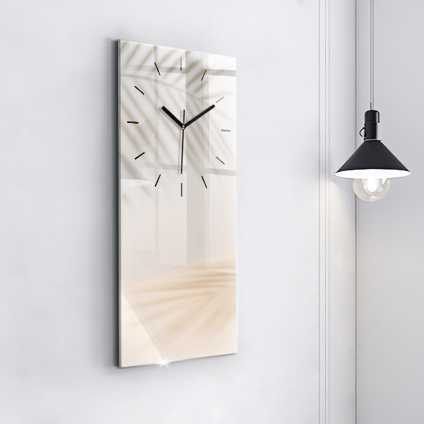 Vertical wall clock Creamy abstraction
