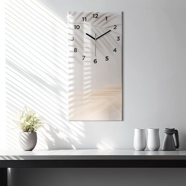 Vertical wall clock Creamy abstraction