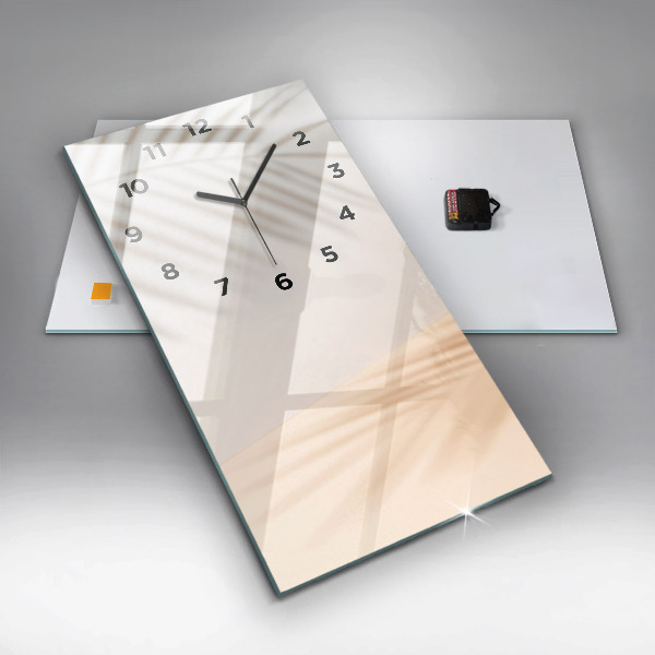 Vertical wall clock Creamy abstraction