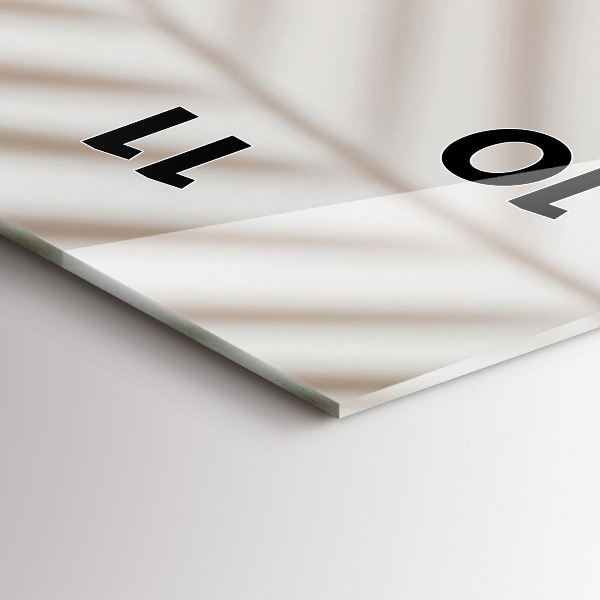 Vertical wall clock Creamy abstraction