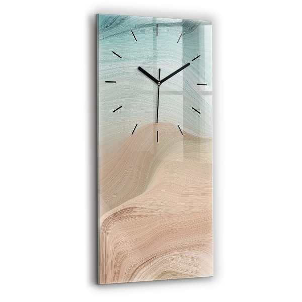 Vertical wall clock Wave abstraction