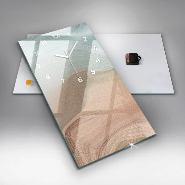 Vertical wall clock Wave abstraction