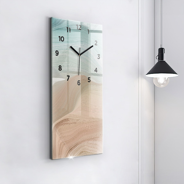 Vertical wall clock Wave abstraction