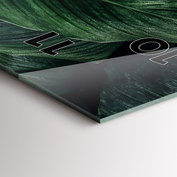 Vertical wall clock Tropical Monstera