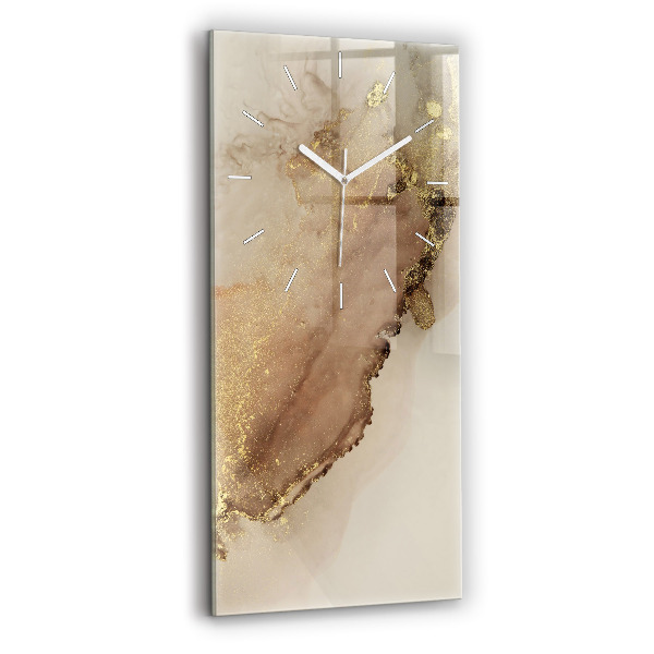 Vertical wall clock Beige modern art