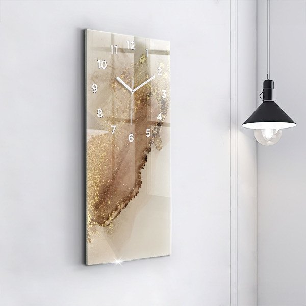 Vertical wall clock Beige modern art