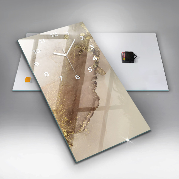 Vertical wall clock Beige modern art