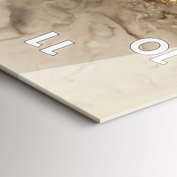 Vertical wall clock Beige modern art