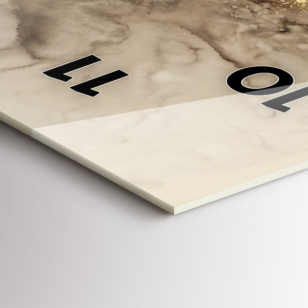 Vertical wall clock Beige modern art