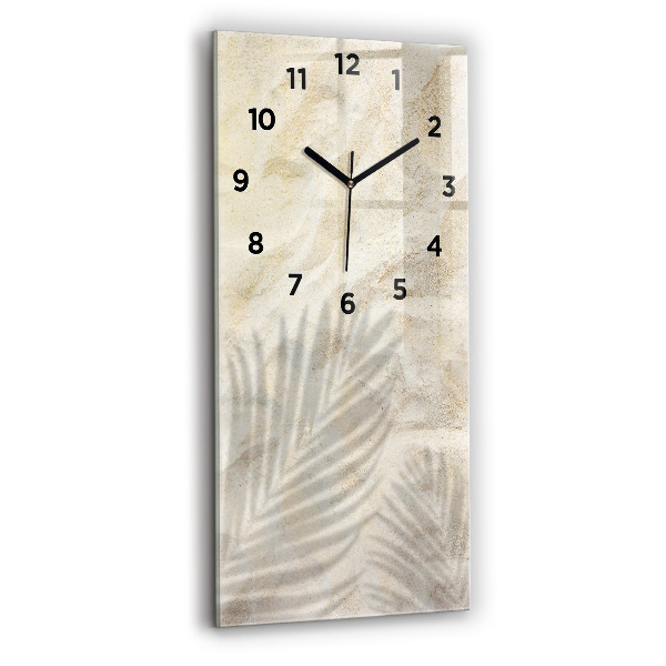 Vertical wall clock Palm tree shadow sand