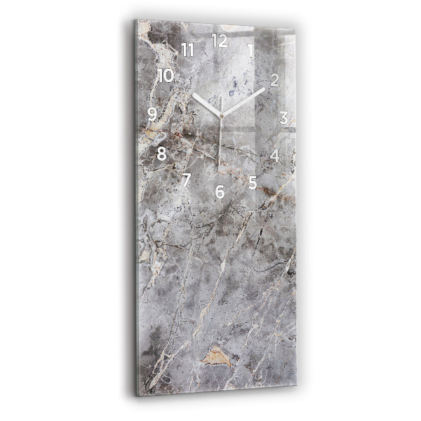 Vertical wall clock Gray granite marble