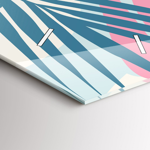 Vertical wall clock Pastel Leaves – Tropics