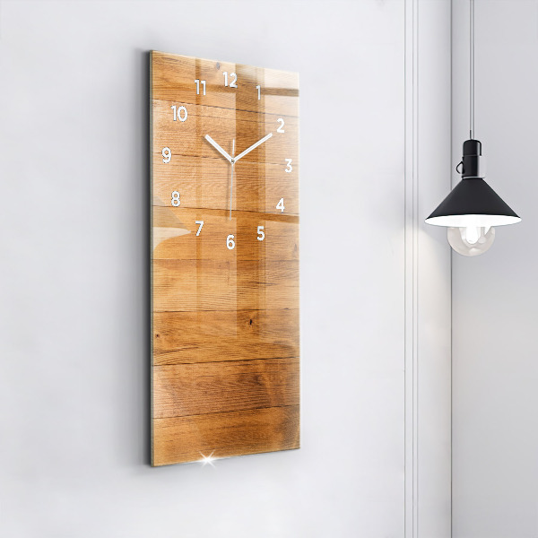 Vertical wall clock Wooden boards