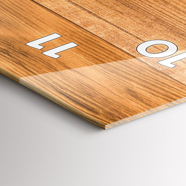 Vertical wall clock Wooden boards