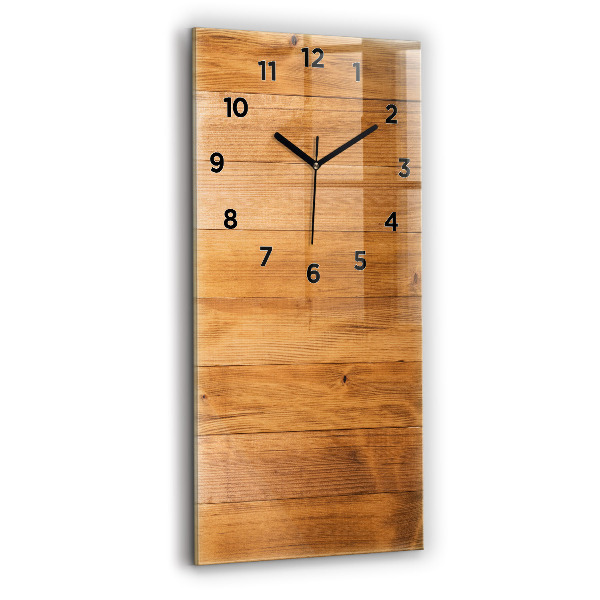 Vertical wall clock Wooden boards