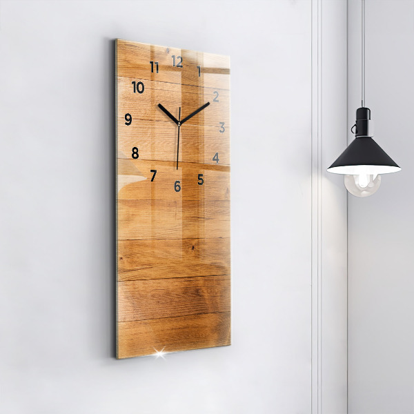 Vertical wall clock Wooden boards