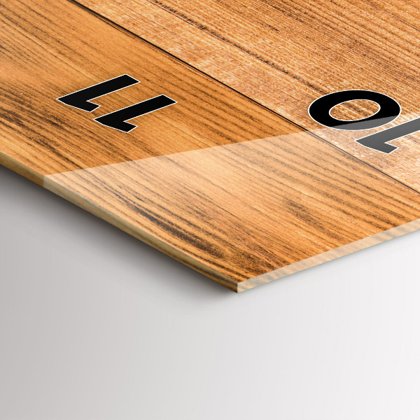 Vertical wall clock Wooden boards