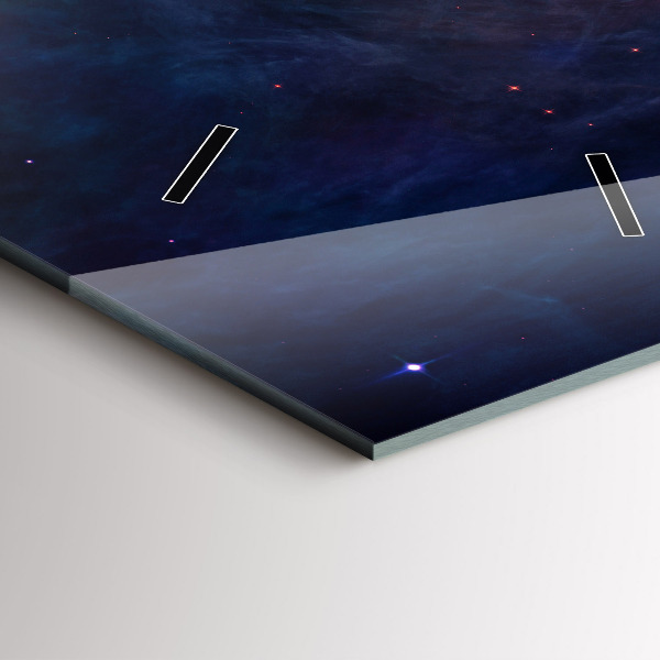 Vertical wall clock Galaxy and stars