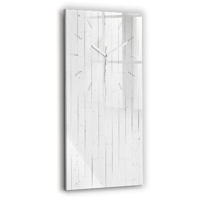 Vertical wall clock Wooden panels pattern