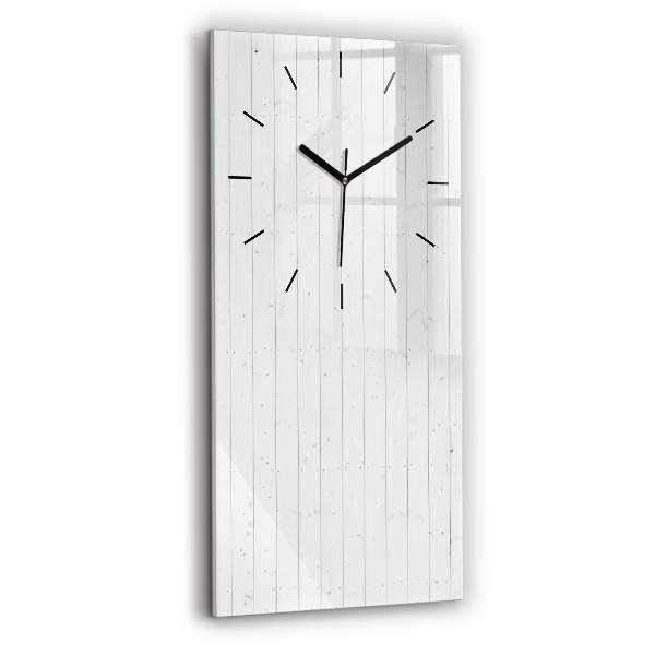 Vertical wall clock Wooden panels pattern