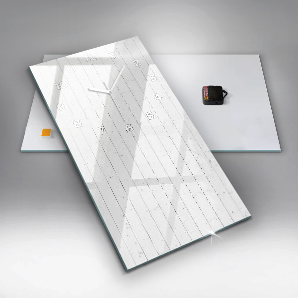 Vertical wall clock Wooden panels pattern