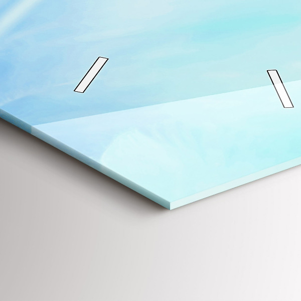 Vertical wall clock Colorful feathers